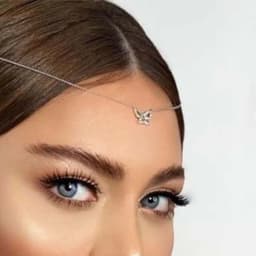 Stonefans Butterfly Hair Chain Bridal Accessories Jewelry Headband  Wedding Headpiece Jewelry Party  Forehead  Tiara  Headdress