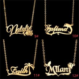 DOREMI Private Name Number Clavicle Chain Female Pendant Accessories Necklace Custom Stainless Steel Personalized Necklace