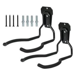 Garage Storage Hooks Steel Wall-Mounted Tool Hanger Space-Saving Rustproof Organizer Multipurpose Holder for Lawn Mowers Shovels