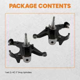 Pair 3" Lowering Drop Spindle 1.25" Rotor For Chevy C10 GMC C1500 1973-1987 2WD