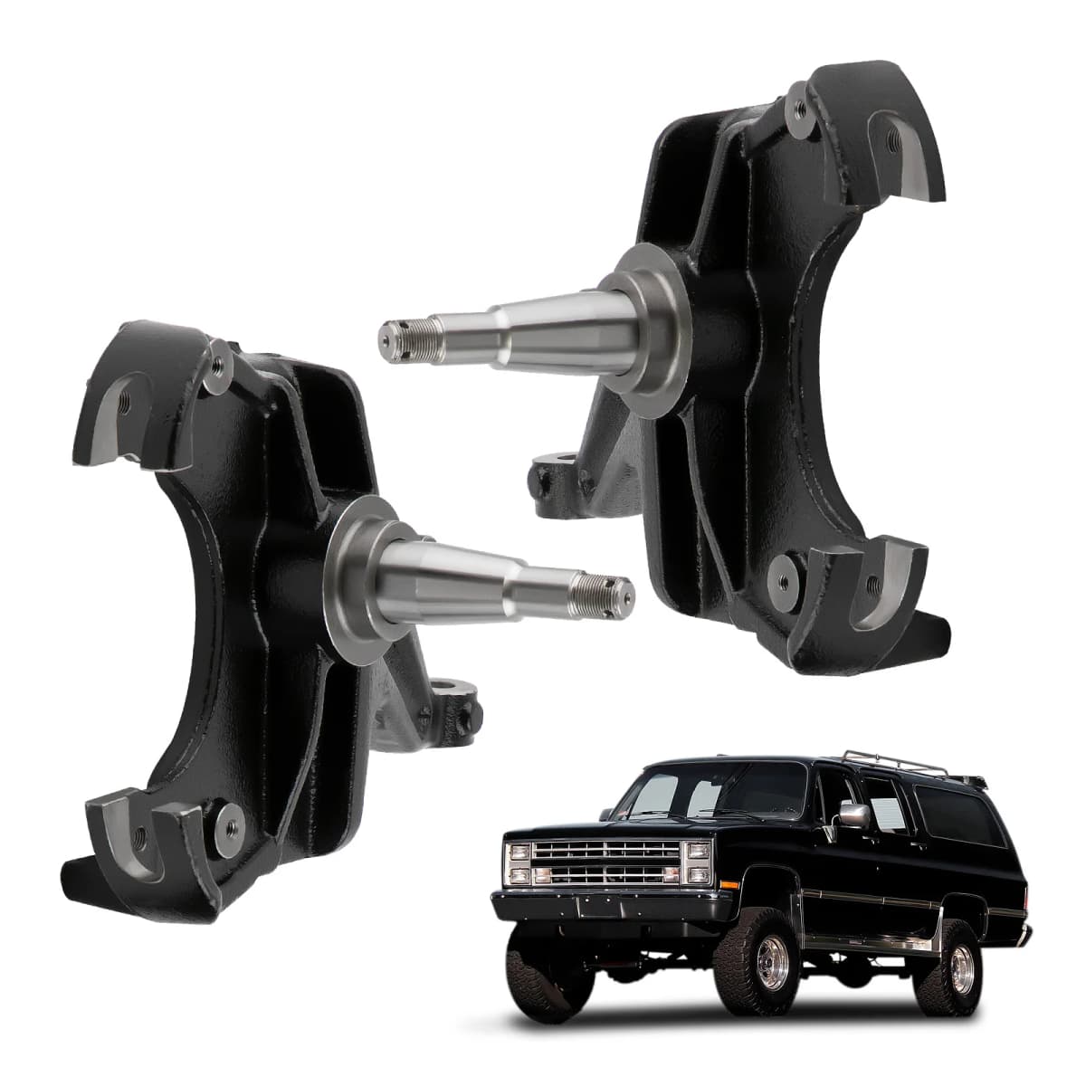 Pair 3" Lowering Drop Spindle 1.25" Rotor For Chevy C10 GMC C1500 1973-1987 2WD