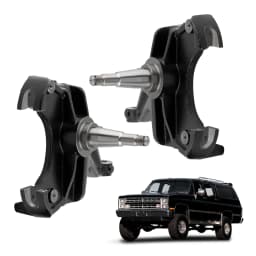 Pair 3" Lowering Drop Spindle 1.25" Rotor For Chevy C10 GMC C1500 1973-1987 2WD