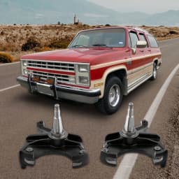 Pair 3" Lowering Drop Spindle 1.25" Rotor For Chevy C10 GMC C1500 1973-1987 2WD