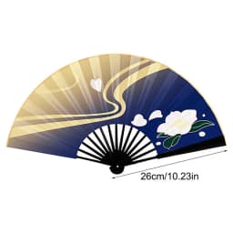 Anime Handheld Fan Exquisite Pattern Foldable Fan Christmas Silk Cloth Cooling Fan Two-Dimensional For Stage Performance