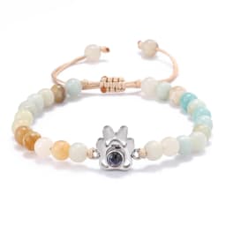 Beaded Personalized Photo Projection Bracelet Custom Photo Dog Paw Bracelet Pet Photo Necklace Cat PawPendant Commemorative Gift