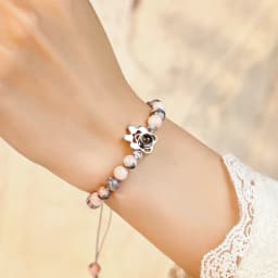 Beaded Personalized Photo Projection Bracelet Custom Photo Dog Paw Bracelet Pet Photo Necklace Cat PawPendant Commemorative Gift