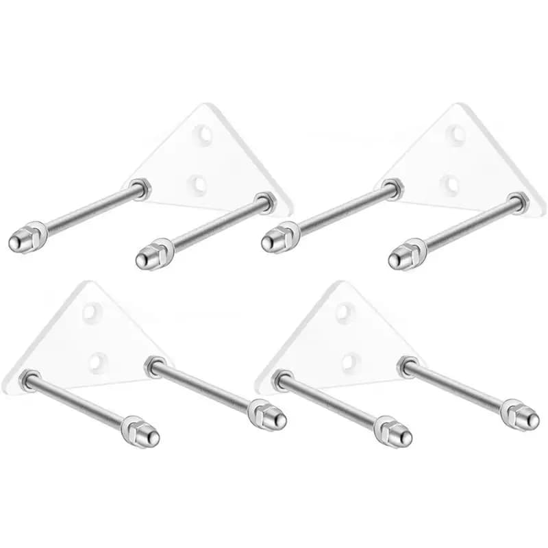 Skateboard Wall Mount Display 4 Packs Skateboard Hanger Acrylic Wall Mount Shelf Holder For Wall For Collectible Competition