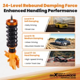 24 Levels Damper Coilover Shock Springs Assembly Kit For Chevrolet Camaro 10-15 Suspension Set Shock Absorbers