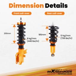 24 Levels Damper Coilover Shock Springs Assembly Kit For Chevrolet Camaro 10-15 Suspension Set Shock Absorbers