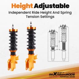 24 Levels Damper Coilover Shock Springs Assembly Kit For Chevrolet Camaro 10-15 Suspension Set Shock Absorbers