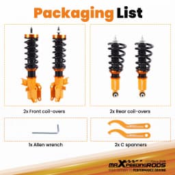 24 Levels Damper Coilover Shock Springs Assembly Kit For Chevrolet Camaro 10-15 Suspension Set Shock Absorbers