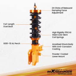 24 Levels Damper Coilover Shock Springs Assembly Kit For Chevrolet Camaro 10-15 Suspension Set Shock Absorbers