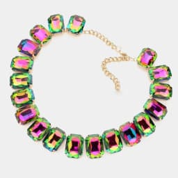Stonefans AB Color Necklace and Earring for Women Rhinestone Rhinestone Choker Dubai Fashion Wedding Jewelry Sets Bridemaids
