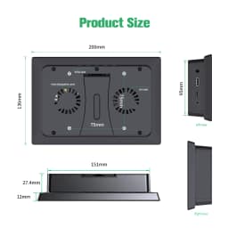 Unew 8 inch Raspberry Pi Monitor 1280x800 16:10 HDMI for Raspberry Pi 5 4 3 Orange Banana Pi DIY Projects Touchscreen Display