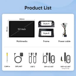 Ainavi 13.1 Inch For Toyota Corolla E210 2019 2020 2022 2023 2025 Car Radio Wireless Carplay Android Auto Car Multimedia Player