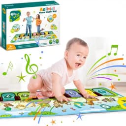 Piano Keyboard Mat 33 X 11 Inches Floor Keyboard Mat Kids Touch Dancing Mat Animal Sounds Adjustable Volume Non-Slip For
