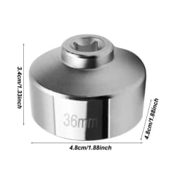 Car Oil Filter Remover Tool Professional Filter Socket Tool Socket Remover 36mm Filter Cover Wrench Oil Filter Tool Heavy Duty