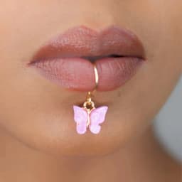 Stonefans New Butterfly Lip Cuff No Piercing Needed Fake Lip Ring Body Jewelry Sexy Fashion Rhinestone Lip Studs Party Gift Rave