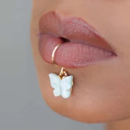 Stonefans New Butterfly Lip Cuff No Piercing Needed Fake Lip Ring Body Jewelry Sexy Fashion Rhinestone Lip Studs Party Gift Rave