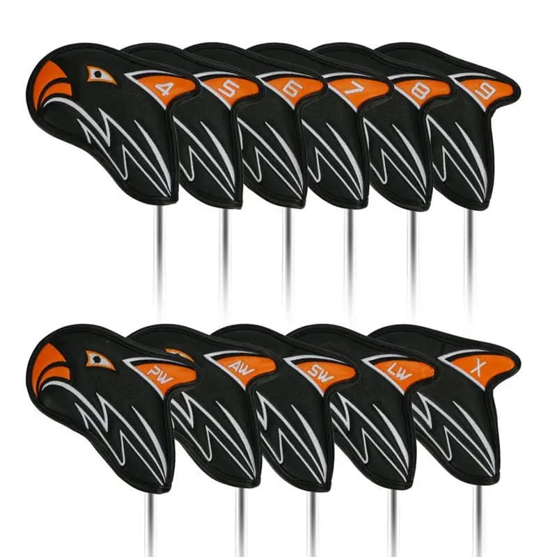 Iron Covers For Golf Clubs Golf Hybrid Headcover 11pcs Protective Club Covers Waterproof Golf Protective Head Cover With Number