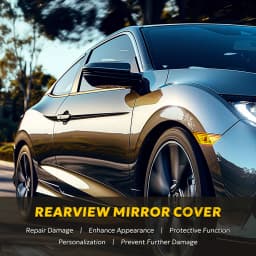 Fit For Honda Accord 10th 2016-2021 Black Side Wing Mirror Cover Rearview Mirror Cover Cap Trim Car Replacement External Parts
