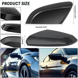Fit For Honda Accord 10th 2016-2021 Black Side Wing Mirror Cover Rearview Mirror Cover Cap Trim Car Replacement External Parts