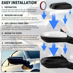 Fit For Honda Accord 10th 2016-2021 Black Side Wing Mirror Cover Rearview Mirror Cover Cap Trim Car Replacement External Parts