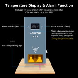 LASER TREE 5W 10W 20W 30W with Air Assist Laser Head 450nm TTL Blue Light Module for CNC Engraving and Cutting Woodworking Tools