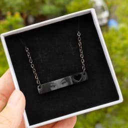 HAOHUPO Personalized Eyes Photo Fashionable Couple Necklace Customized Pendant Engravable Picture Stainless Steel Gifts for Boy
