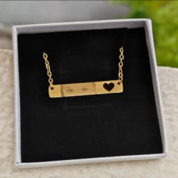 HAOHUPO Personalized Eyes Photo Fashionable Couple Necklace Customized Pendant Engravable Picture Stainless Steel Gifts for Boy