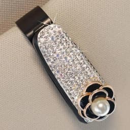 Sunglass Holder For Car Rhinestones Bowknot/Camellia Glasses Holders For Car Sun Visor Visor Sunglass Holder Sun Visor Organizer
