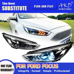 AKD Head Lamp for Ford Focus LED Headlight 2015-2018 Headlights Focus DRL Turn Signal High Beam Angel Eye Projector Lens