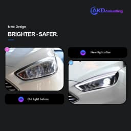 AKD Head Lamp for Ford Focus LED Headlight 2015-2018 Headlights Focus DRL Turn Signal High Beam Angel Eye Projector Lens