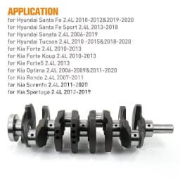 Carbole Engine Crankshaft For Hyundai Sonata Tucson Kia Forte Optima Sportage Rondo 2.4L