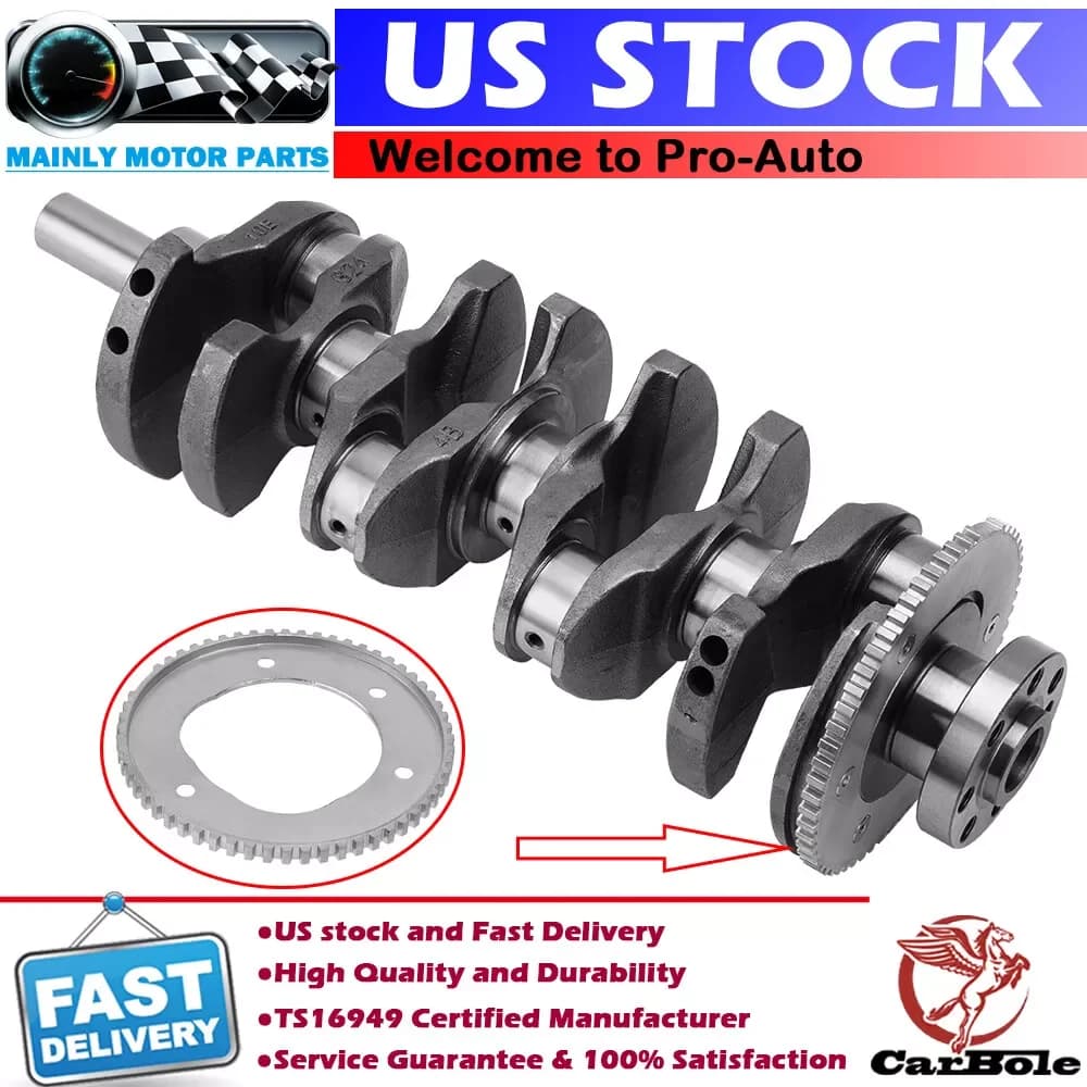 Carbole Engine Crankshaft For Hyundai Sonata Tucson Kia Forte Optima Sportage Rondo 2.4L