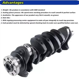 Carbole Engine Crankshaft For Hyundai Sonata Tucson Kia Forte Optima Sportage Rondo 2.4L