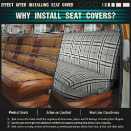 Navy Universal Car Seat Cover for Truck and Car Bench Seats That are One Piece and Durable for Long Lasting Protection