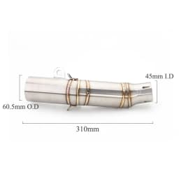 For Yamaha YZFR6 2006-2023 Motorcycle Exhaust Muffler Mid Pipe Link Tube Stainless Steel With Removable DB Killer Slip On