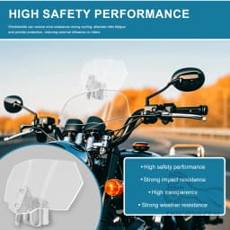 Motorcycle Windshield Airflow Adjustable Windscreen Extension Wind Deflector Universal For BMW Honda Yamaha Suzuki Ducati