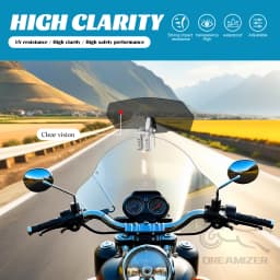 Motorcycle Windshield Airflow Adjustable Windscreen Extension Wind Deflector Universal For BMW Honda Yamaha Suzuki Ducati