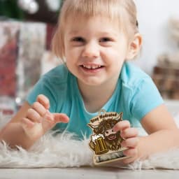 Money Holder Christmas Tree Ornament Highland Cattle Christmas Money Holders For Cash Wooden Christmas Tree Wallet Ornament