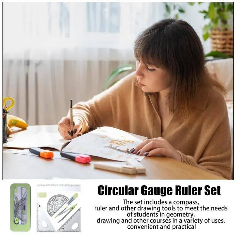 Protractor And Compass Set Math Geometry Kit Sets Drafting Compasses With Maths Protractor Set Squares Ruler And More For