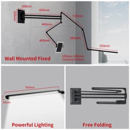 TAIDU Tattoo Led Light Adjustable Wall Lighting With Tablet Holder Foladble Work Light Remote Control Led Working Lamp Equipmet