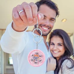 Quick Push Game For Kids Light Up Electronic Drum Game Keychain Relieving Stress Pop Fidget Keychain Improves Concentration