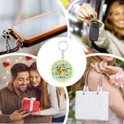 Quick Push Game For Kids Light Up Electronic Drum Game Keychain Relieving Stress Pop Fidget Keychain Improves Concentration