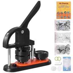 SucceBuy Button Maker 25/32/58 Pin Maker with Button Parts Ergonomic Arc Handle Punch Press Kit Button Maker Machine