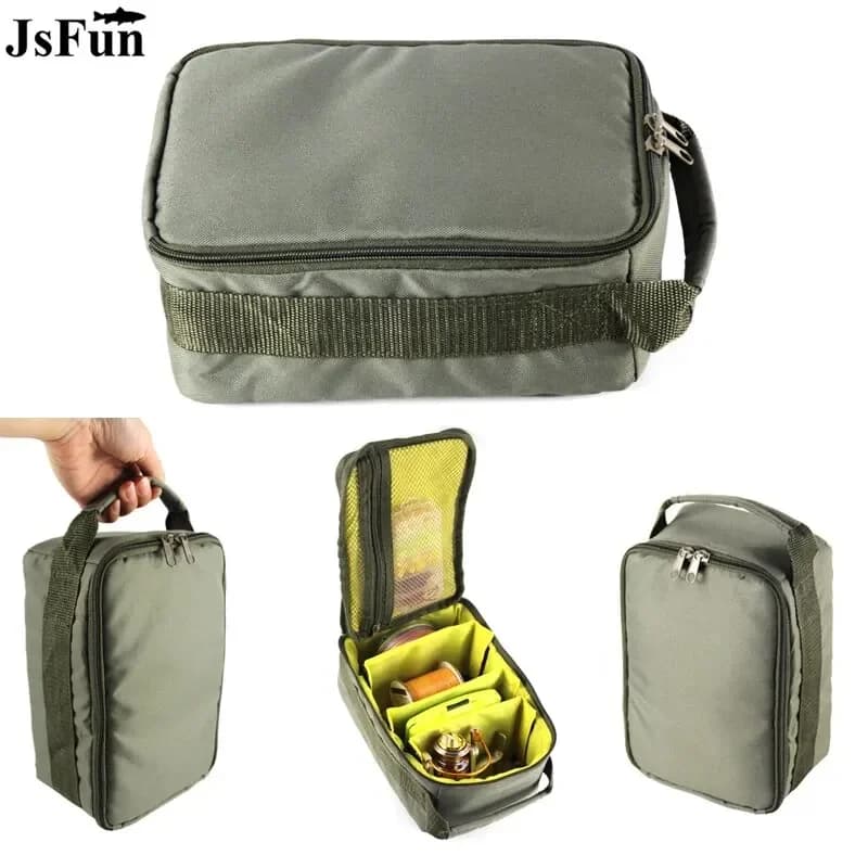Oxford Fishing Tackle Bag Large Capacity Portable Fishing Reel Lure Hook Gear  Handbag Outdoor Fishing Reel Case Hand fan Lamp