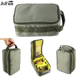 Oxford Fishing Tackle Bag Large Capacity Portable Fishing Reel Lure Hook Gear  Handbag Outdoor Fishing Reel Case Hand fan Lamp