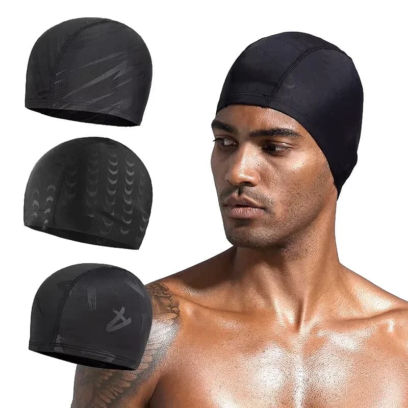 1pc Nylon Swim for Men and Women Waterproof Elastic Swim Caps Protect Your Ears Essential for Family Swimming Training