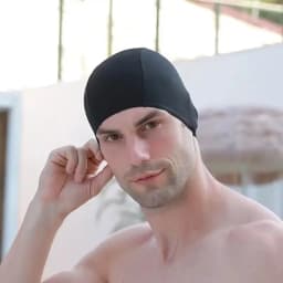 1pc Nylon Swim for Men and Women Waterproof Elastic Swim Caps Protect Your Ears Essential for Family Swimming Training